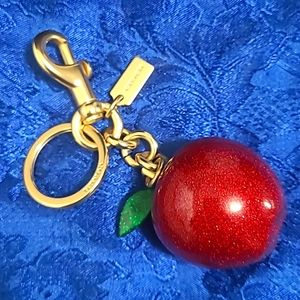 Coach Glitter Resin Apple Bag Charm
